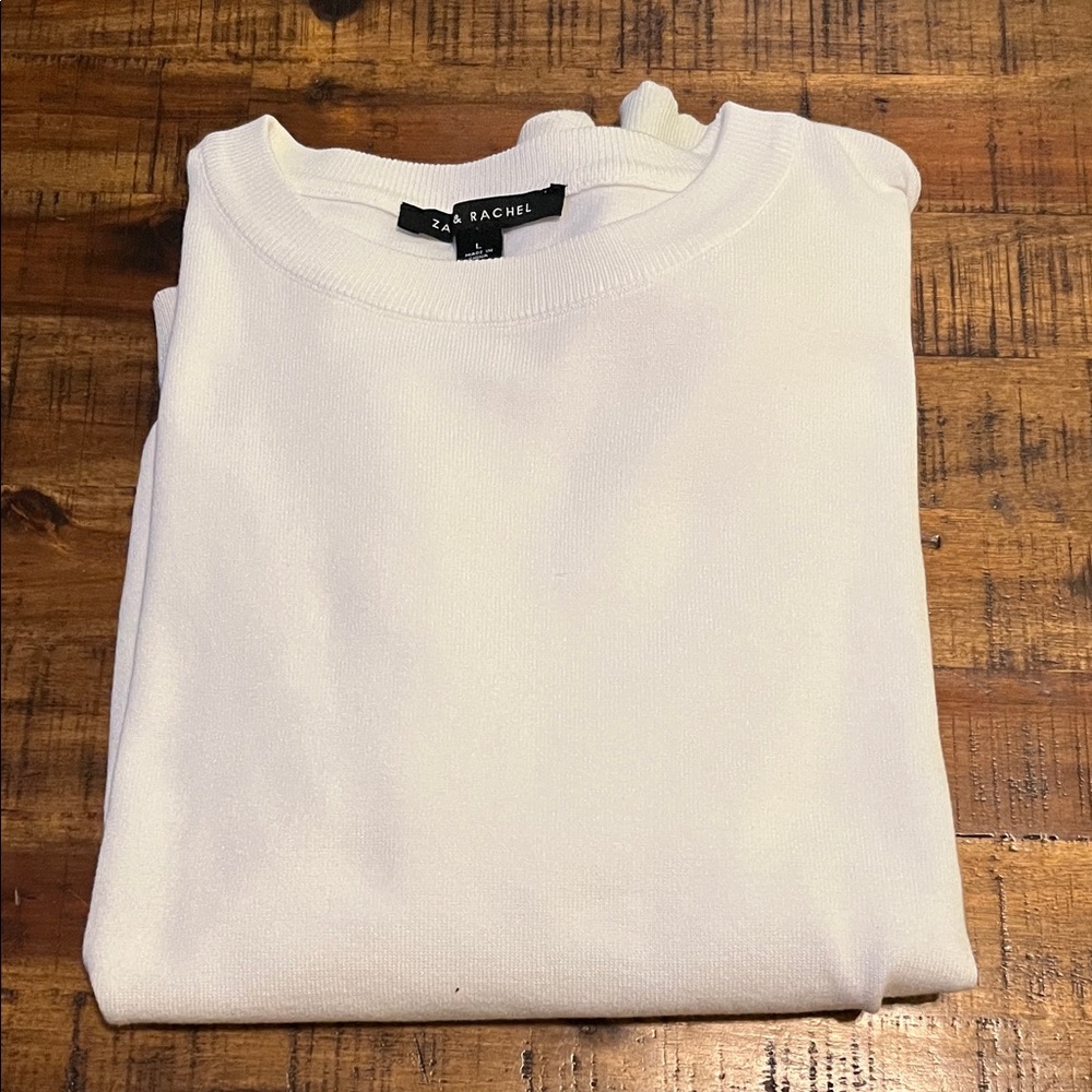 Zac & Rachel White Crew Neck Sweater
